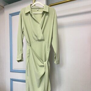Light green shirt dress